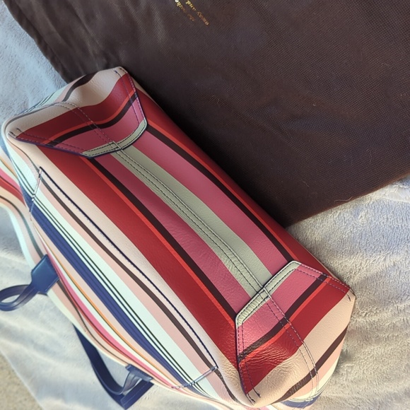BNWT Kate Spade Multi Stripe Leather Tote Bag Jones Street Stripe Posey - Picture 5 of 7